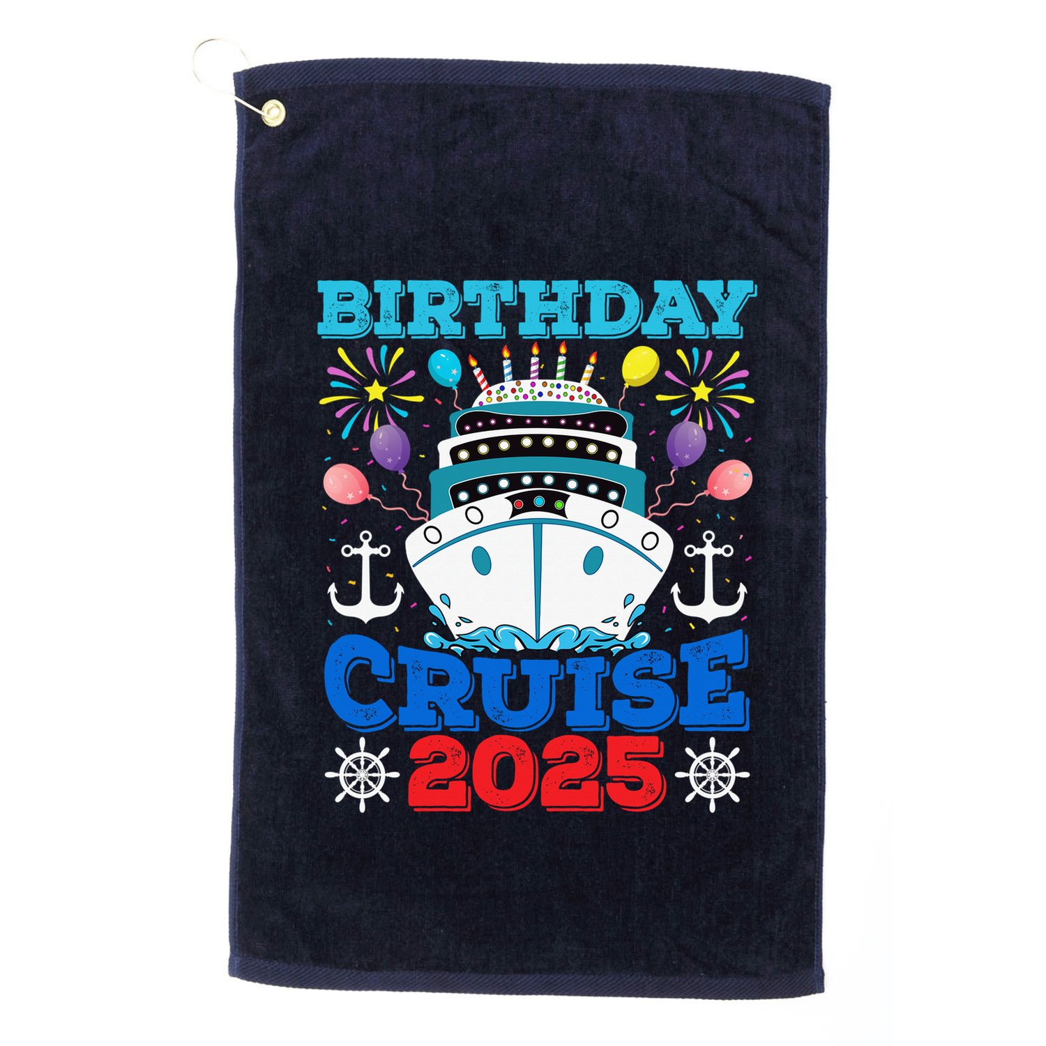 Birthday Cruise Squad 2025 Family Birthday Party Vacation Golf Towel