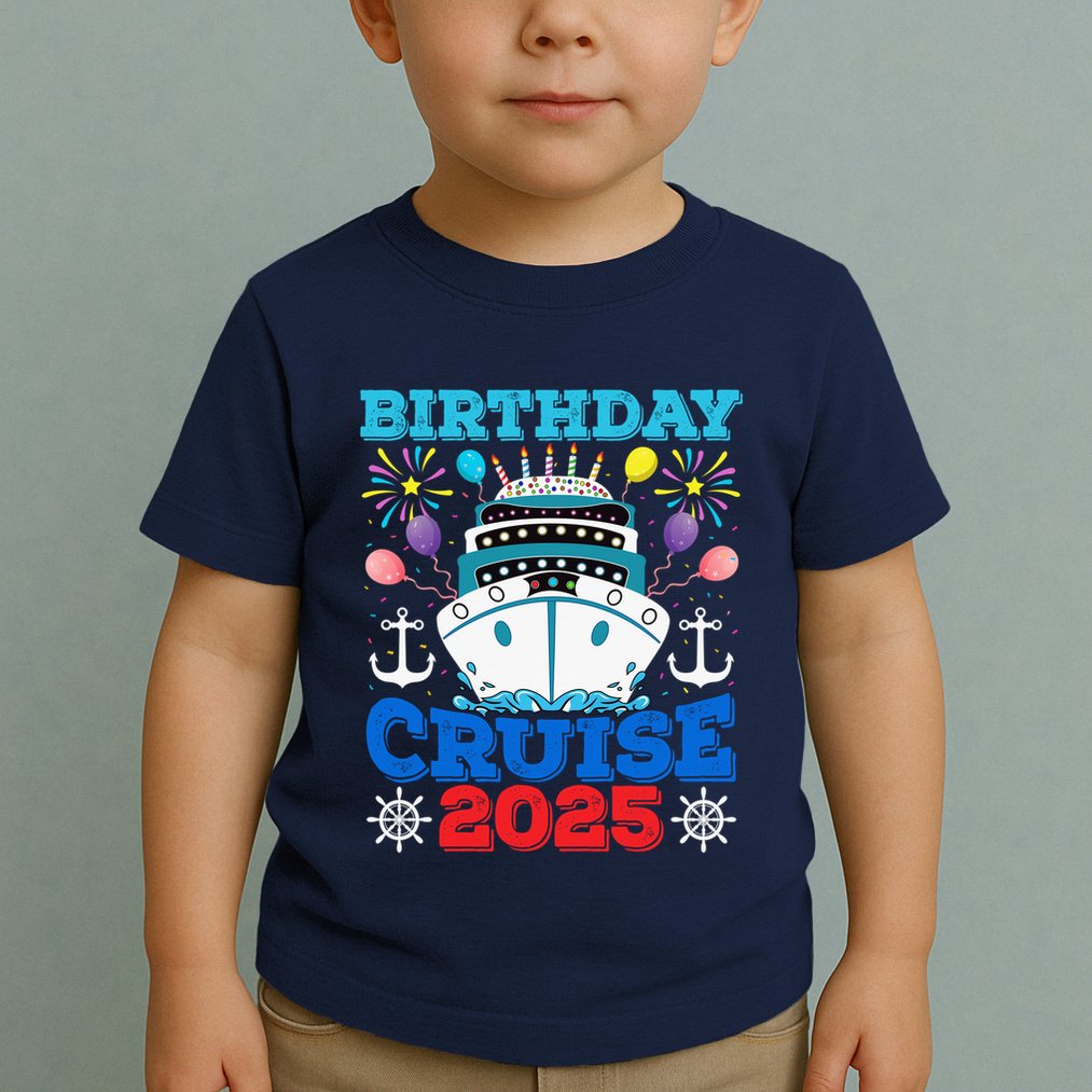 Birthday Cruise Squad 2025 Family Birthday Party Vacation Toddler T-Shirt