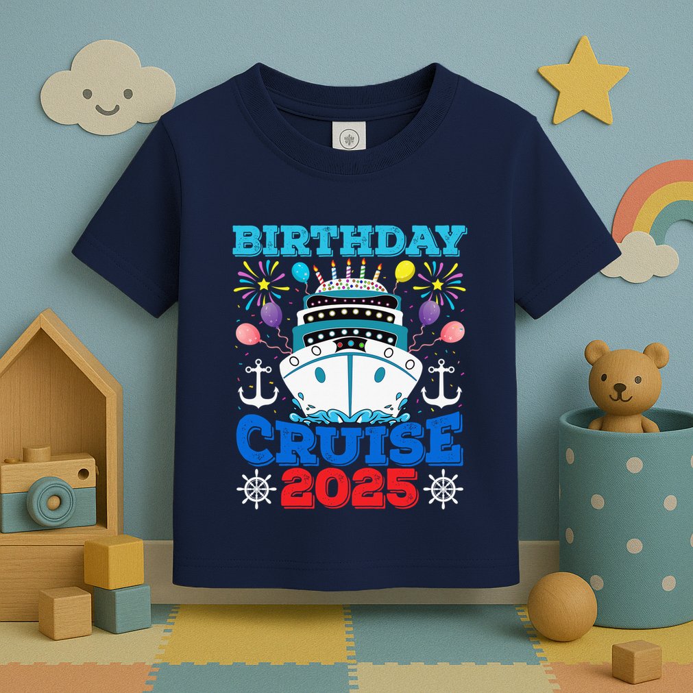 Birthday Cruise Squad 2025 Family Birthday Party Vacation Toddler T-Shirt