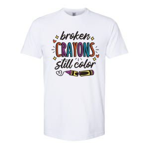 Broken Crayons Still Color Mental Health Matters Quote Softstyle CVC T-Shirt