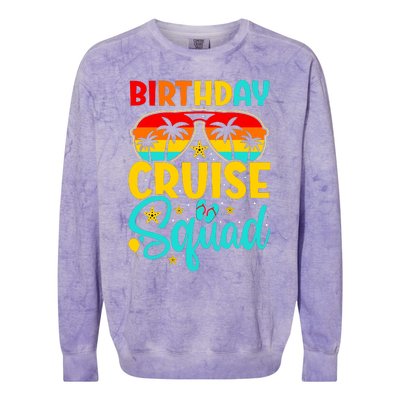 Birthday Cruise Squad Cruising Vacation Funny Crew Colorblast Crewneck Sweatshirt