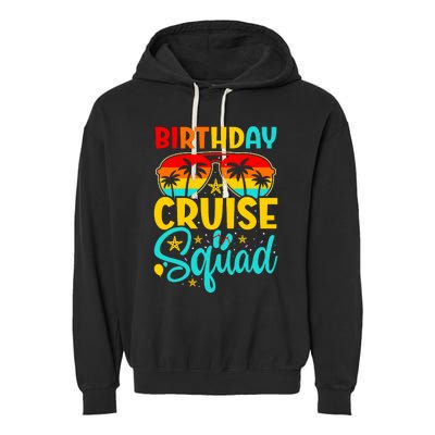 Birthday Cruise Squad Cruising Vacation Funny Crew Garment-Dyed Fleece Hoodie