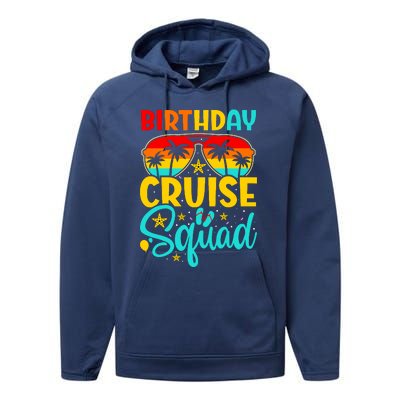 Birthday Cruise Squad Cruising Vacation Funny Crew Performance Fleece Hoodie