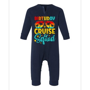 Birthday Cruise Squad Cruising Vacation Funny Crew Infant Fleece One Piece