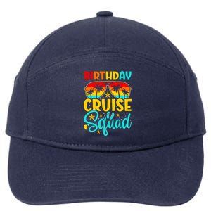 Birthday Cruise Squad Cruising Vacation Funny Crew 7-Panel Snapback Hat