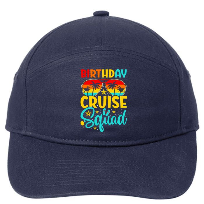 Birthday Cruise Squad Cruising Vacation Funny Crew 7-Panel Snapback Hat