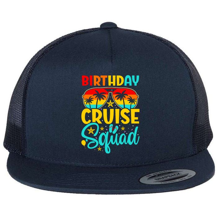 Birthday Cruise Squad Cruising Vacation Funny Crew Flat Bill Trucker Hat