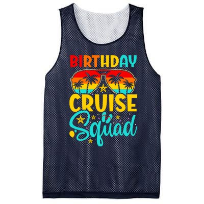 Birthday Cruise Squad Cruising Vacation Funny Crew Mesh Reversible Basketball Jersey Tank