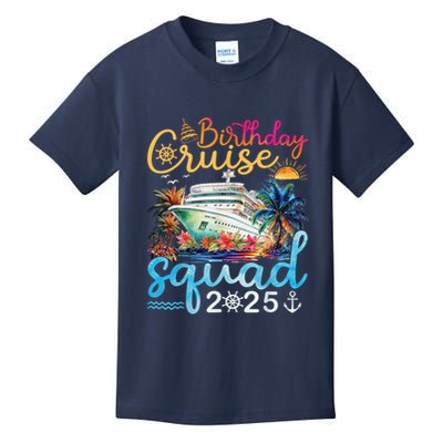 Birthday Cruise Squad 2025 Family Cruise Vacation Birthday Kids T-Shirt