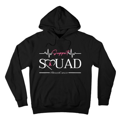 Breast Cancer Squad With Heart And Ribbon Hoodie