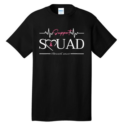 Breast Cancer Squad With Heart And Ribbon Tall T-Shirt