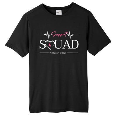 Breast Cancer Squad With Heart And Ribbon Tall Fusion ChromaSoft Performance T-Shirt