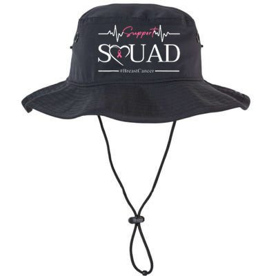 Breast Cancer Squad With Heart And Ribbon Legacy Cool Fit Booney Bucket Hat