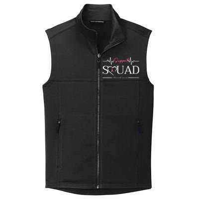 Breast Cancer Squad With Heart And Ribbon Collective Smooth Fleece Vest