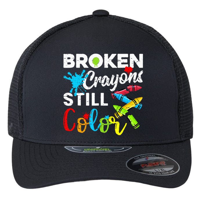 Broken Crayons Still Color Flexfit Unipanel Trucker Cap