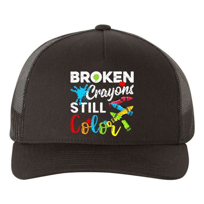 Broken Crayons Still Color Yupoong Adult 5-Panel Trucker Hat