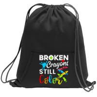 Broken Crayons Still Color Sweatshirt Cinch Pack Bag