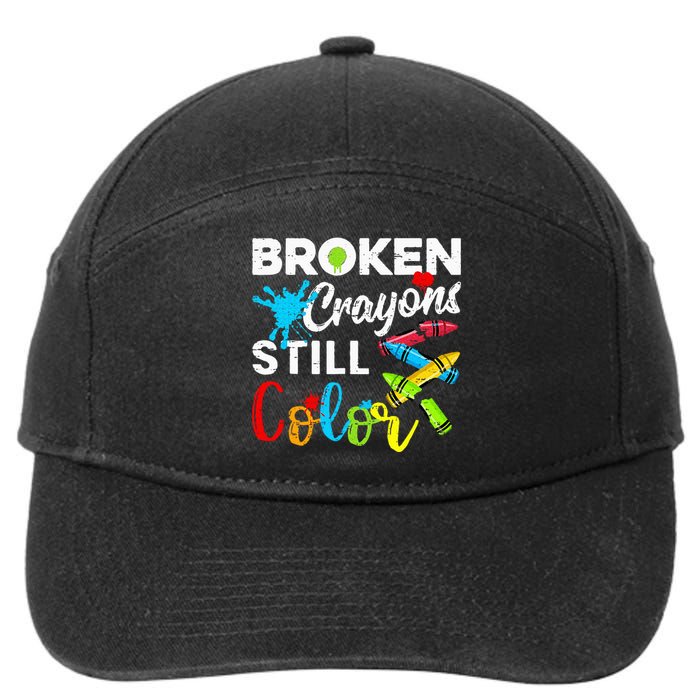 Broken Crayons Still Color 7-Panel Snapback Hat