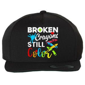 Broken Crayons Still Color Wool Snapback Cap