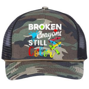 Broken Crayons Still Color Retro Rope Trucker Hat Cap