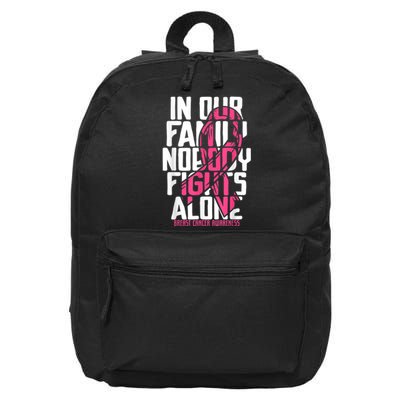 Breast Cancer Support Pink Family Breast Cancer Awareness  16 in Basic Backpack