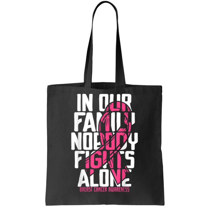 Breast Cancer Support Pink Family Breast Cancer Awareness  Tote Bag