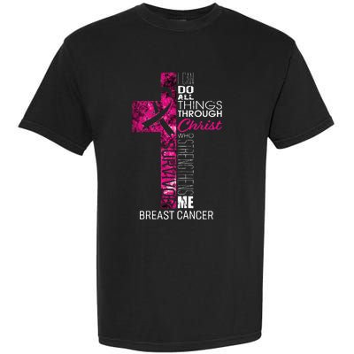 Breast Cancer Survivor Gifts Christian Pink Ribbon Mom Garment-Dyed Heavyweight T-Shirt