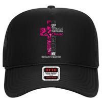 Breast Cancer Survivor Gifts Christian Pink Ribbon Mom High Crown Mesh Back Trucker Hat