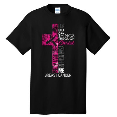 Breast Cancer Survivor Gifts Christian Pink Ribbon Mom Tall T-Shirt