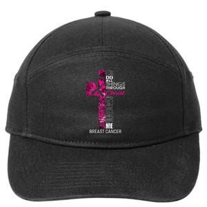 Breast Cancer Survivor Gifts Christian Pink Ribbon Mom 7-Panel Snapback Hat