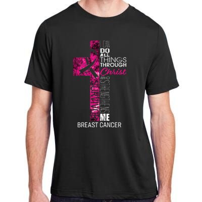 Breast Cancer Survivor Gifts Christian Pink Ribbon Mom Adult ChromaSoft Performance T-Shirt