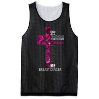 Breast Cancer Survivor Gifts Christian Pink Ribbon Mom Mesh Reversible Basketball Jersey Tank