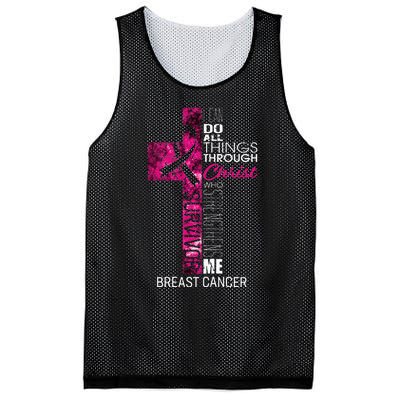 Breast Cancer Survivor Gifts Christian Pink Ribbon Mom Mesh Reversible Basketball Jersey Tank