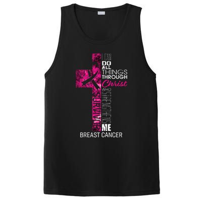 Breast Cancer Survivor Gifts Christian Pink Ribbon Mom PosiCharge Competitor Tank