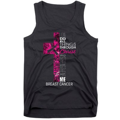 Breast Cancer Survivor Gifts Christian Pink Ribbon Mom Tank Top