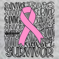 Breast Cancer Survivor Fighter Pink Ribbon Strong V-Neck T-Shirt