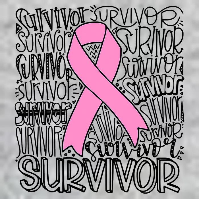 Breast Cancer Survivor Fighter Pink Ribbon Strong V-Neck T-Shirt