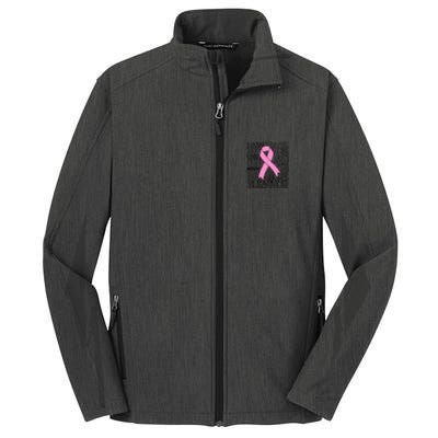 Breast Cancer Survivor Fighter Pink Ribbon Strong Core Soft Shell Jacket