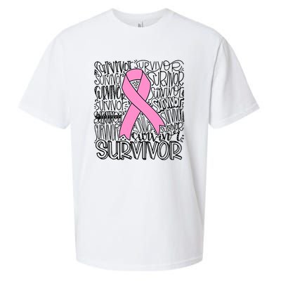 Breast Cancer Survivor Fighter Pink Ribbon Strong Sueded Cloud Jersey T-Shirt