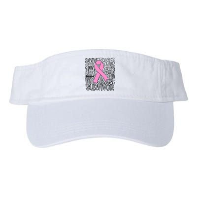 Breast Cancer Survivor Fighter Pink Ribbon Strong Visor