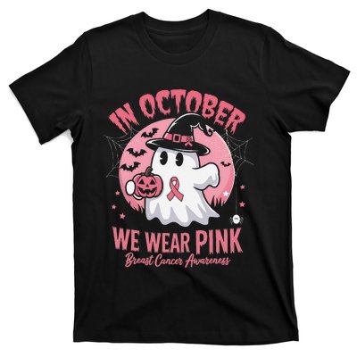 Breast Cancer Shirts Women Halloween In October We Wear P.Ink Gift T-Shirt