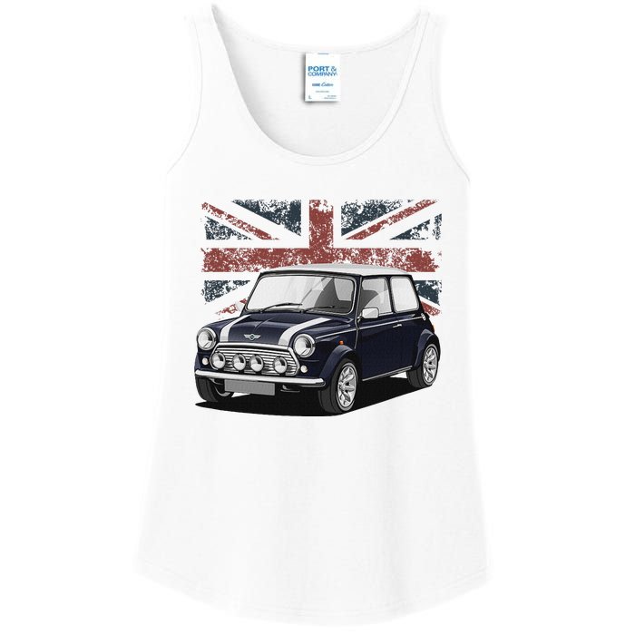 British Classic Sports Mini Car With Flag Ladies Essential Tank