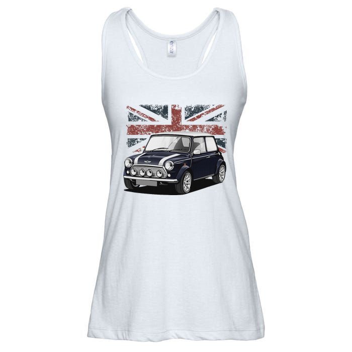 British Classic Sports Mini Car With Flag Ladies Essential Flowy Tank