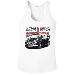 British Classic Sports Mini Car With Flag Ladies PosiCharge Competitor Racerback Tank