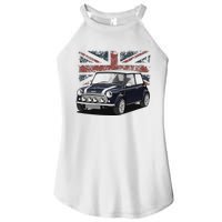 British Classic Sports Mini Car With Flag Women's Perfect Tri Rocker Tank