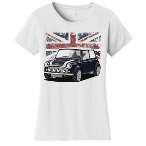 British Classic Sports Mini Car With Flag Women's T-Shirt