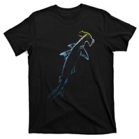 Beautiful Colors Swimming Hammerhead Shark Lovers T-Shirt