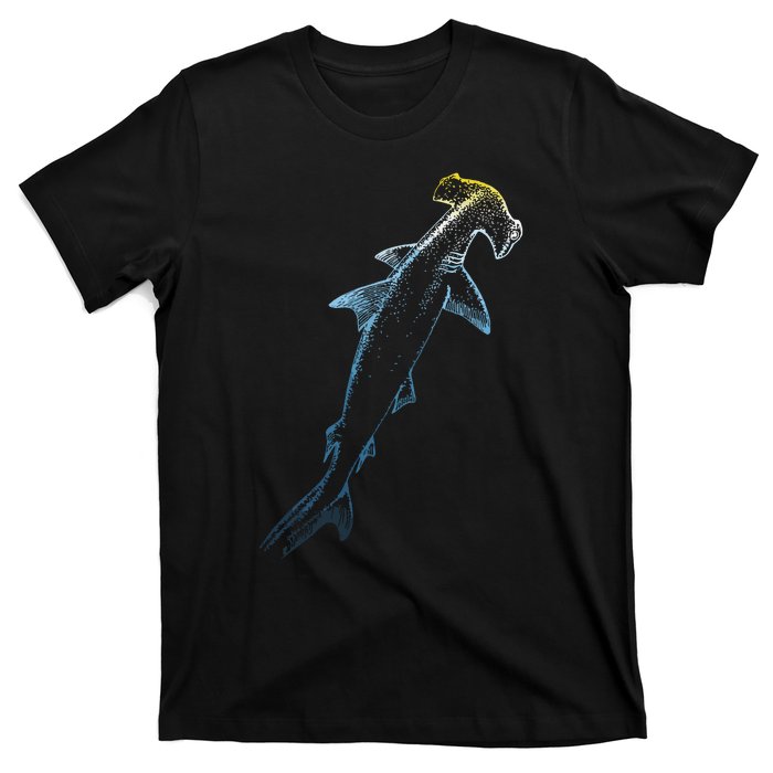 Beautiful Colors Swimming Hammerhead Shark Lovers T-Shirt