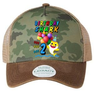 Baby Cute Shark Birthday Boy 2 Year Old Legacy Tie Dye Trucker Hat