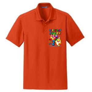 Baby Cute Shark Birthday Boy 2 Year Old Dry Zone Grid Polo